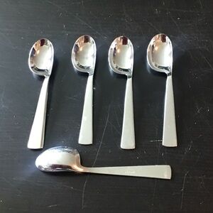 Gio Ponti Conca Set of 5 Silver Teaspoons